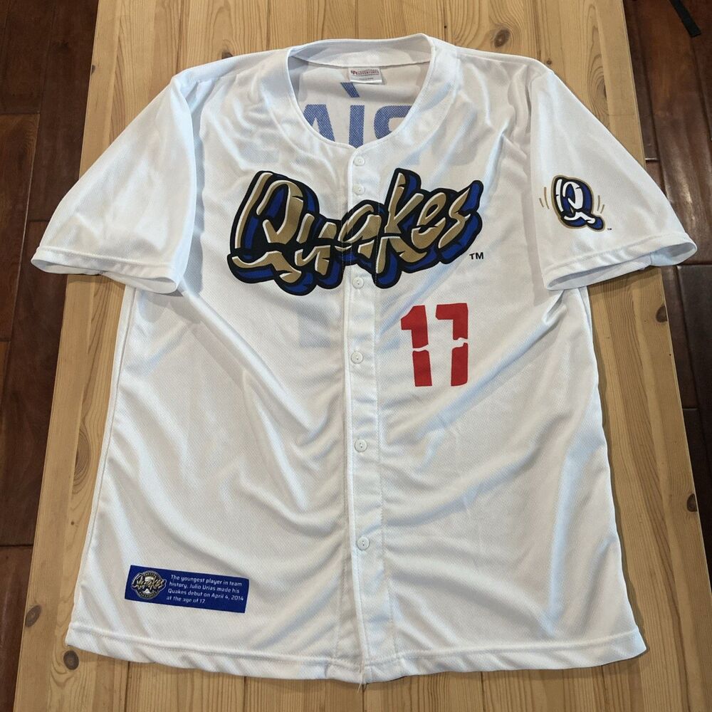 JULIO URIAS Rancho Cucamonga Quakes White XL Jersey SGA Baseball DODGERS